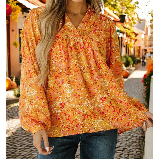 No Looking Back, Long Sleeve Fall Blouse