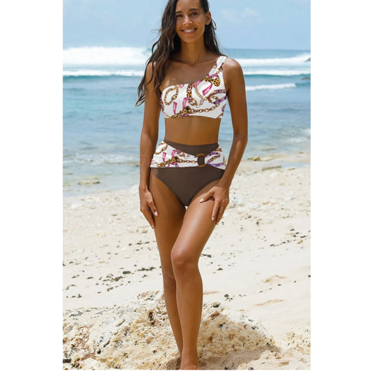 Tropical Dreams, 2 Piece High Waist Swimwear