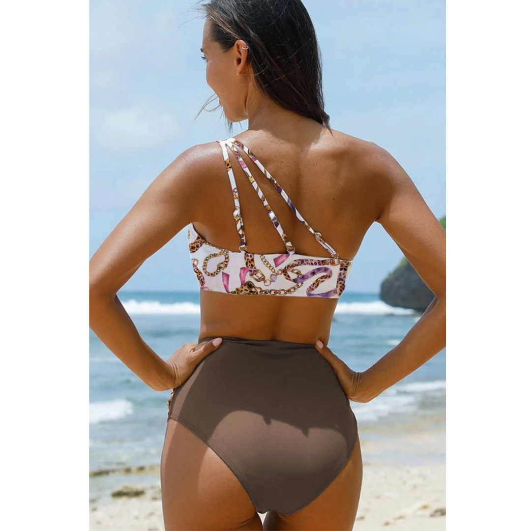 Tropical Dreams, 2 Piece High Waist Swimwear