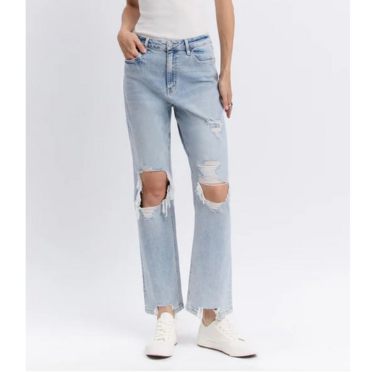 The Victoria Distressed Jeans (Vervet)