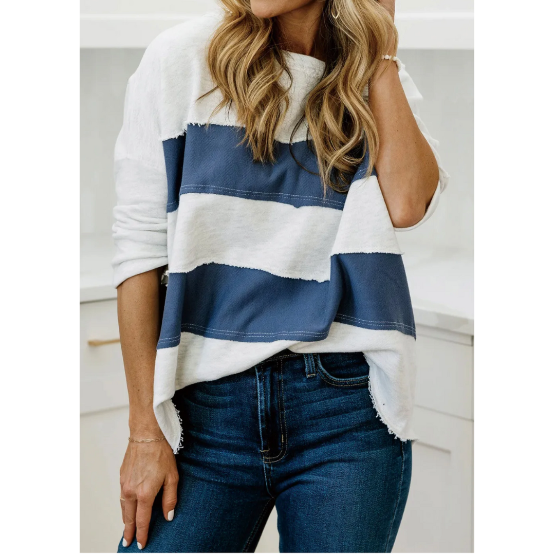 Meet Mylee,  Your New BFF!!  Stripe Colorblock Pullover