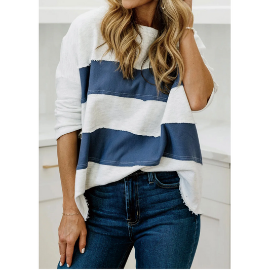 Meet Mylee,  Your New BFF!!  Stripe Colorblock Pullover