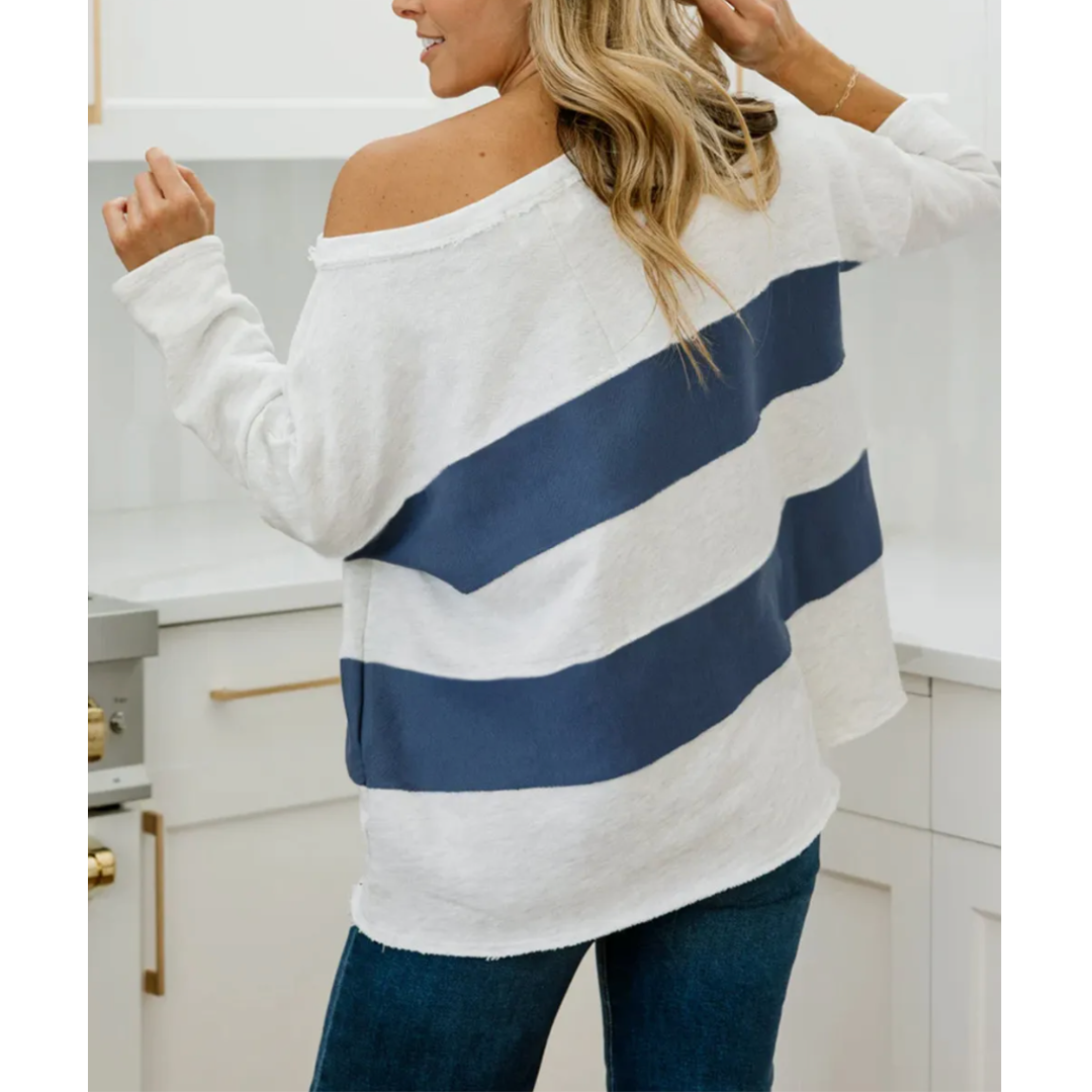 Meet Mylee,  Your New BFF!!  Stripe Colorblock Pullover