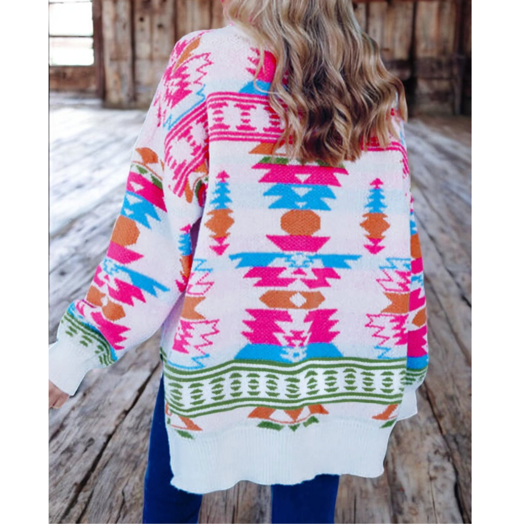 You Were Born To Stand Out, Colorful Aztec Sweater