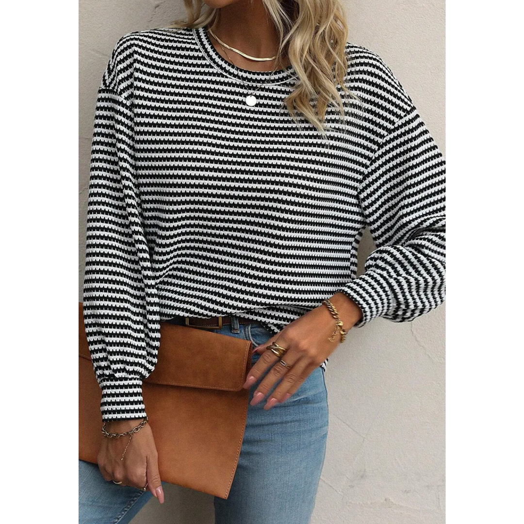 Finding Comfort, Stripe Top