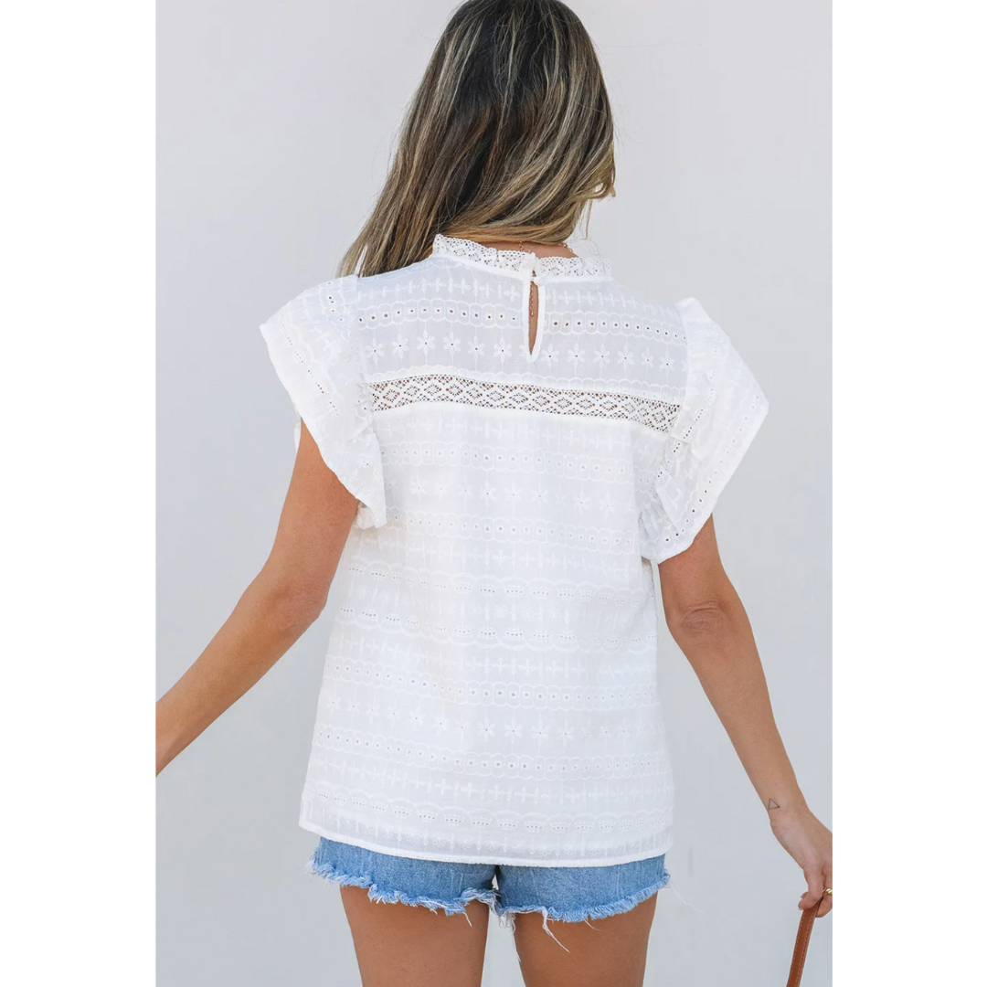 Just Imagine, Short Ruffle Sleeve Top