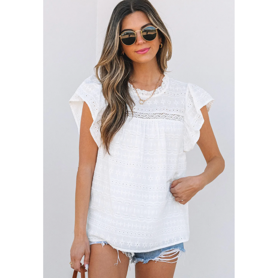 Just Imagine, Short Ruffle Sleeve Top