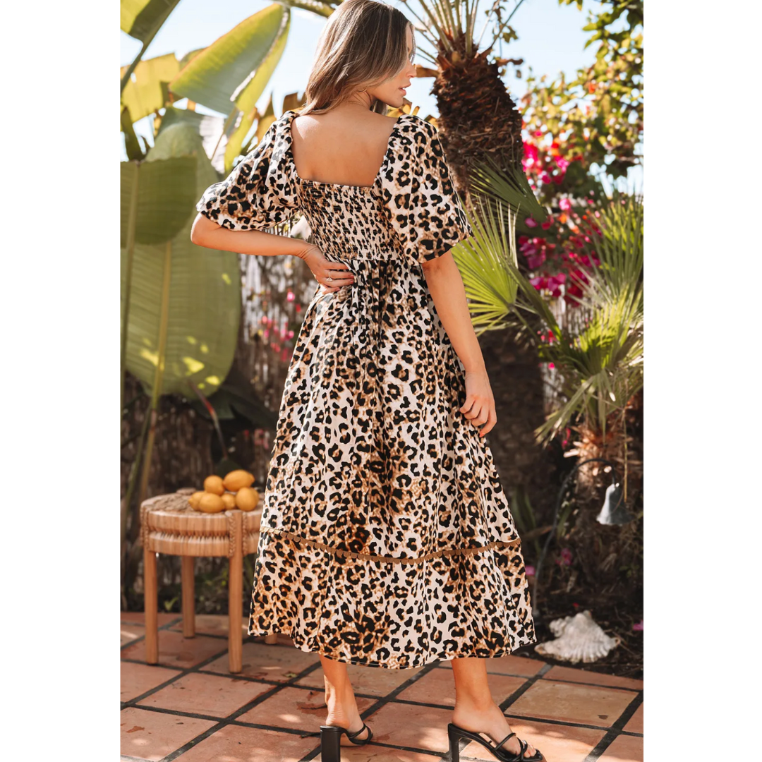 Stand Out, Leopard Maxi Dress (Perfect for shorter girls)