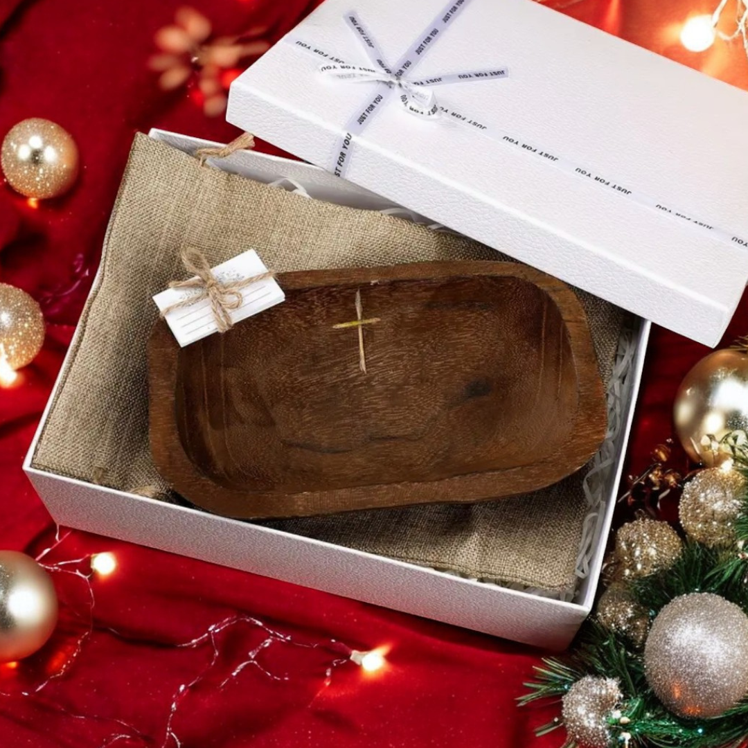 Wooden Prayer Bowl with Prayer Cards and Gifting Bag