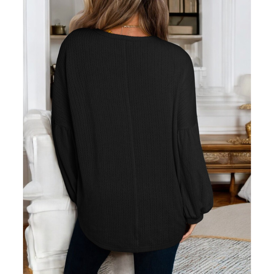 What About You, Long Bubble Sleeve Fall Tunic