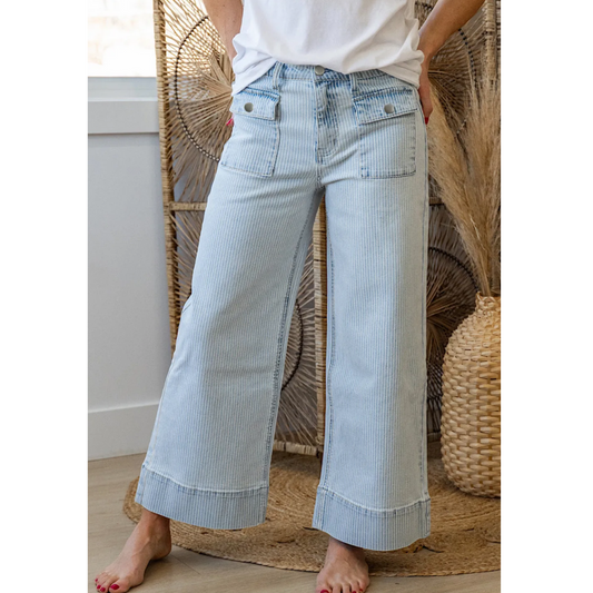 Light Up the Room, Striped Wide Leg Jeans
