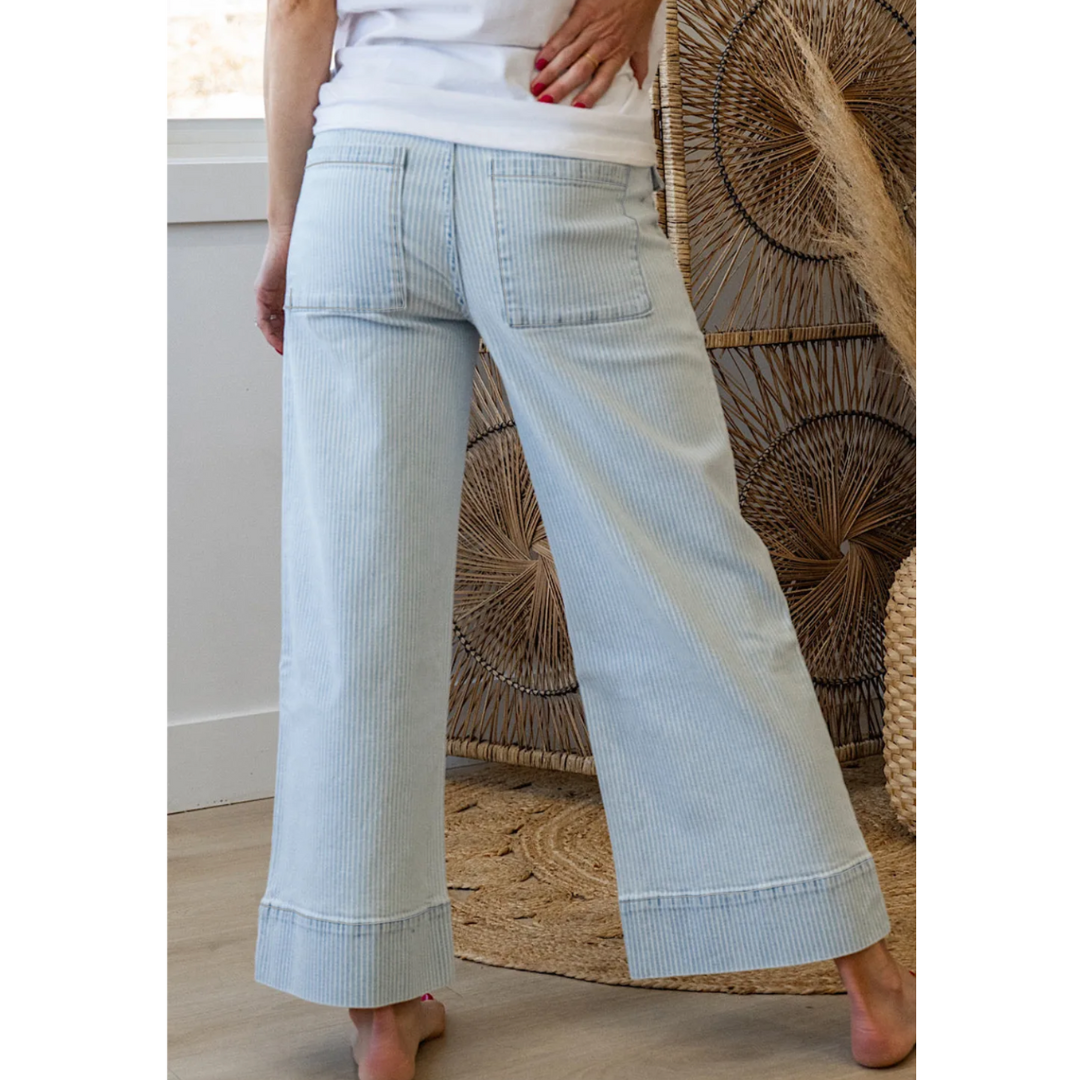 Light Up the Room, Striped Wide Leg Jeans