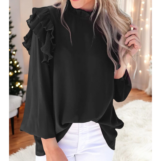 Beautifully You, Long Ruffle Sleeve Blouse