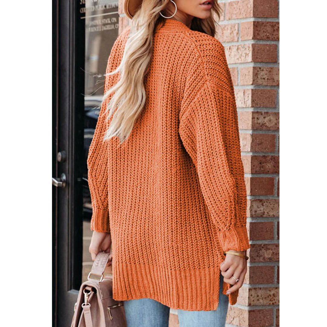 Autumn Afternoon, Button Front Chunky Knit Cardigan