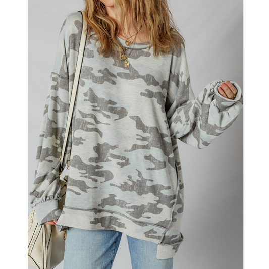 On The Loose, Oversized Camo Pullover