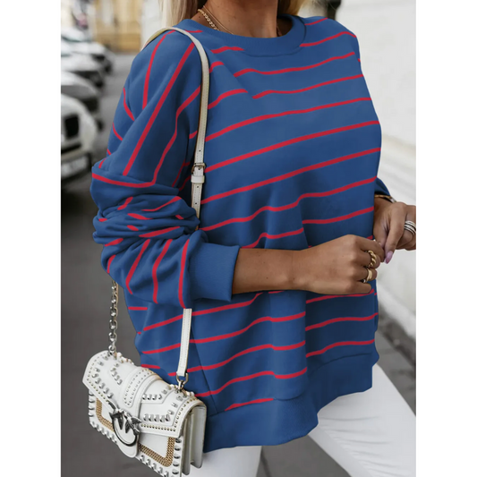 Bold Moves Striped Long Sleeve Pullover